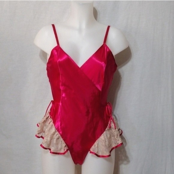 Vintage Victoria’s Secret Gold Label Lace Satin Teddy S Romantic Lingerie Glam - Picture 2 of 10